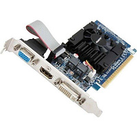 Видеокарта GIGABYTE GeForce GT 610,  GV-N610-1GI,  1Гб, DDR3, Low Profile,  Ret