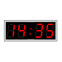 Часы-табло Кварц-3-Т (вторичные, зелёная индикация)