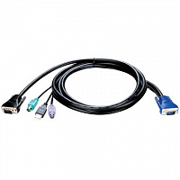 KVM-кабель для подкл. сервера к KVM Switch, 1xVGA, 1xUSB, 2xPS/2, 1.8м