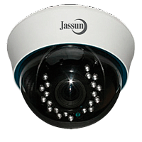 Видеокамера цв. JSA-DV800IR (2.8-12мм) бел., 800ТВЛ, купол 2D, ИК-подсветка