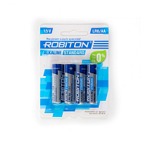 Батарейка ROBITON STANDARD, 1.5 В, LR6 BL4