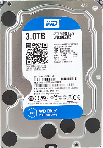 HDD-SATA ||| 3000 Gb жесткий диск 3.5" Western Digital Blue WD30EZRZ