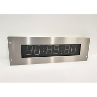 Часы для чистых помещений вторичные цифровые ЧВЦ 100 С ЧП NTP (Свечения цифровых часов - Зелный)